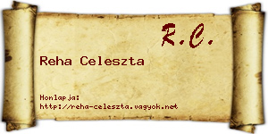 Reha Celeszta névjegykártya